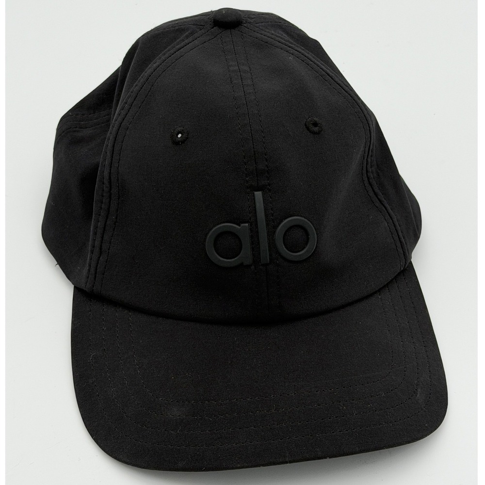 Alo Yoga Off-Duty Cap Black Performance Baseball Hat Adjustable